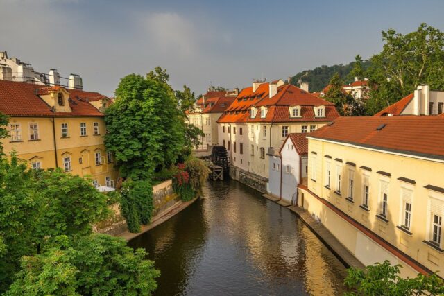 Little Venice in Prague, a small canal leading from the main river.