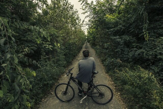 Bicycle, hiking and walking trail in the Czech Republic.